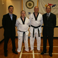 Mark Lemon and Adrian Williams achieve new Dan Grades in Grangemouth Scotland Grading